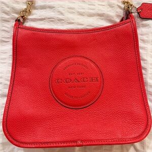 Coach Vibrant Red Leather Shoulder Bag